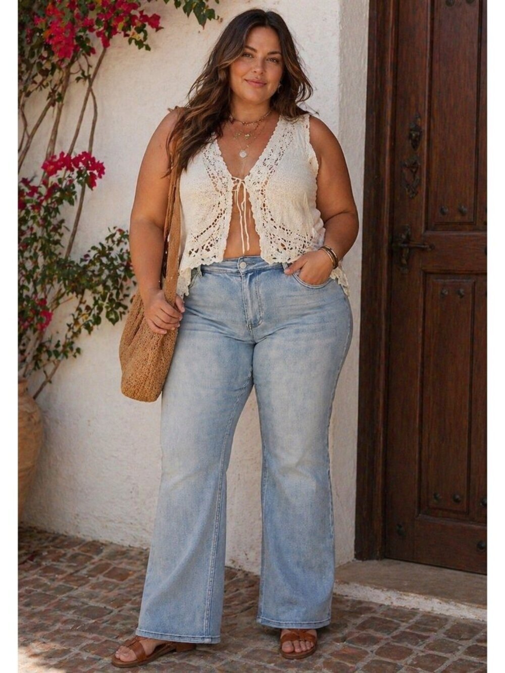 KanCan Essentials Womens Jeans Sz 22W Short Petite Light Wash High Rise Bootcut
